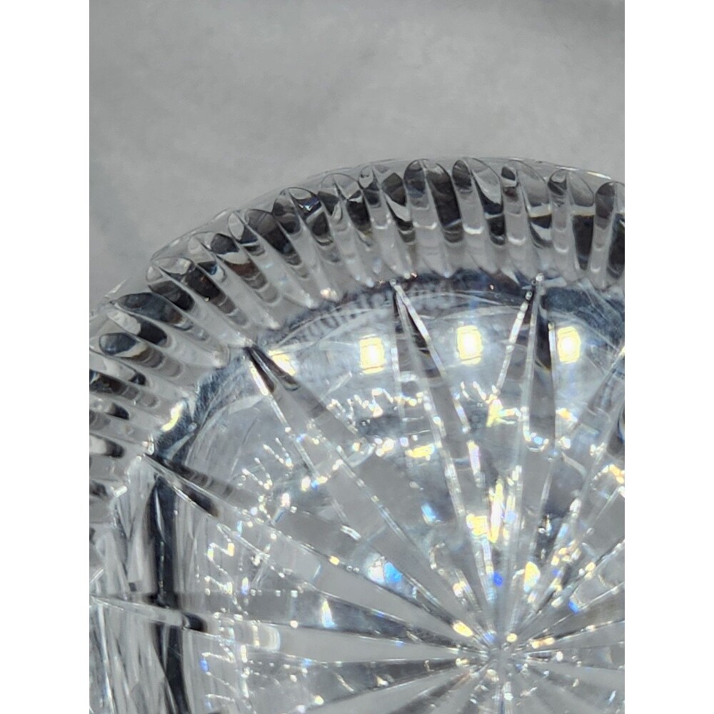 Waterford Crystal Oval Round Flower Vase 4.5" Comeragh Signed Ireland - Picture 12 of 12